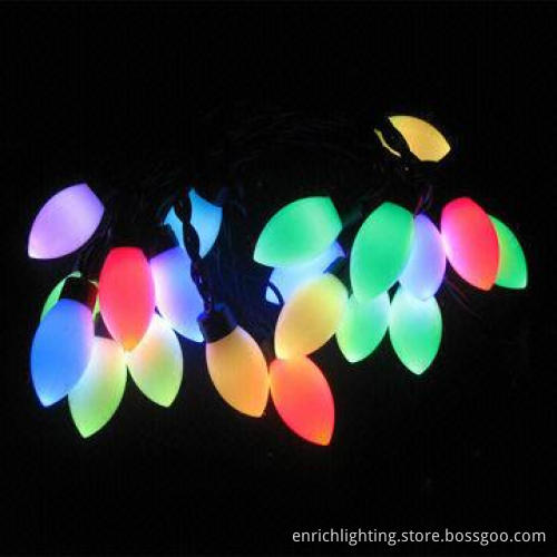 Multi-color LED Conical Ball String/Holiday Lights with 220V AC Input Voltage